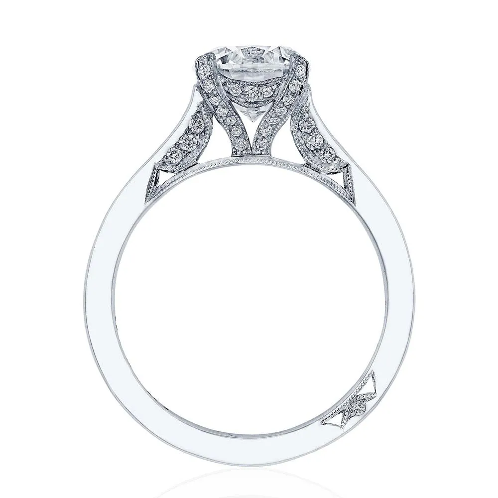 18k White Gold Round Solitaire Engagement Ring