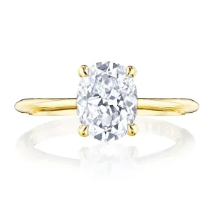 18k Yellow Gold Oval Solitaire Engagement Ring