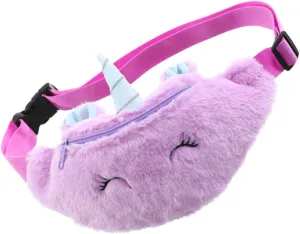 1pc Cartoon Unicorn Plush Waist Bag Cross Body Pouch for Durable Comfortable Plush Material for Fashion Daily Use Lovely Design