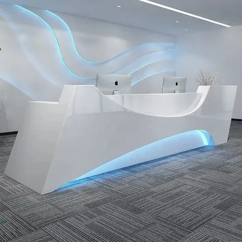 2 Person Classic Reception Desk 2.8meter