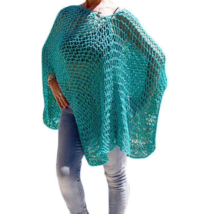 2018 New Knit Hollow Out Swimwear Bikini Cover Up