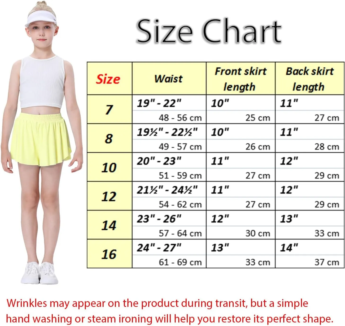 3 Pack Soft Girls Butterfly Shorts 7-16 Comfortable 2-in-1 Kids Flowy Shorts for Running, Dance, Sports