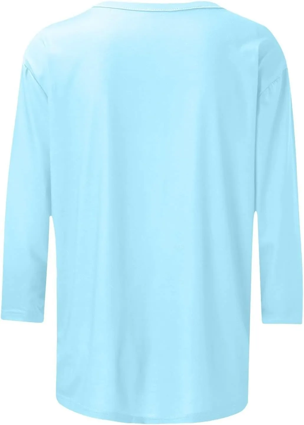 3/4 Length Sleeve Womens Tops 2025 Spring Casual Loose Fit Crew Neck T Shirts Soft Three Quarter Length Tunic Tops