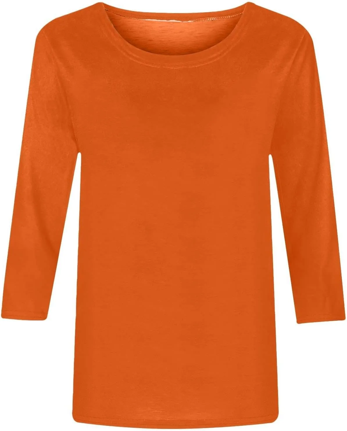 3/4 Length Sleeve Womens Tops 2025 Spring Casual Loose Fit Crew Neck T Shirts Soft Three Quarter Length Tunic Tops