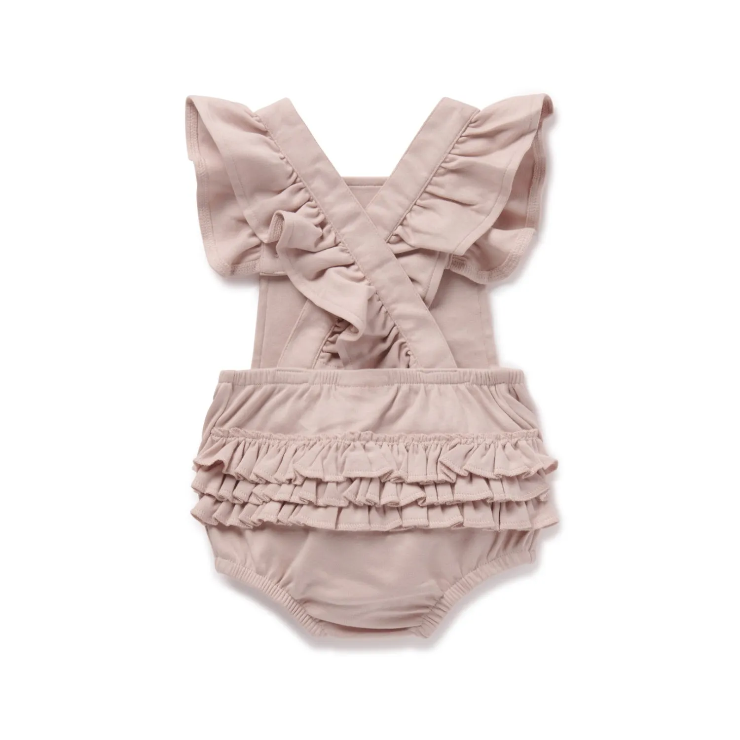 A&O Mauve Floral Ruffle Playsuit (Burnished Lilac)