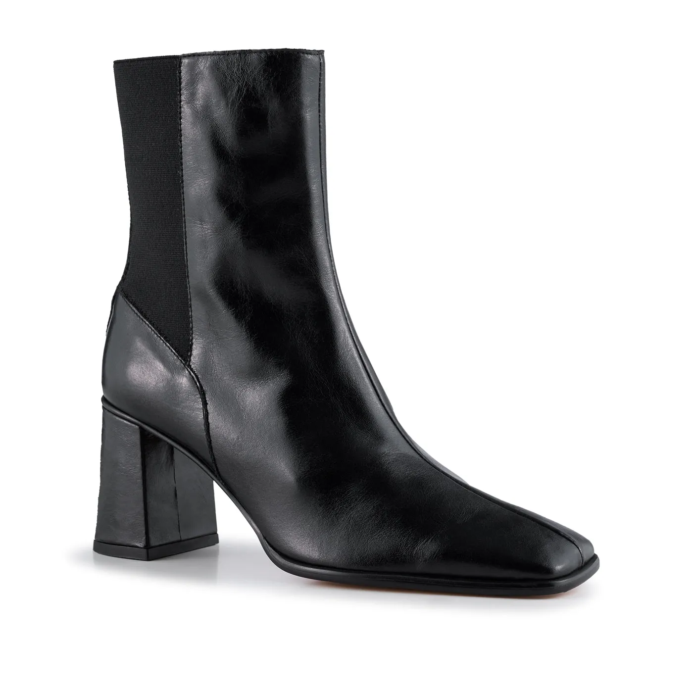Agata chelsea boot leather - BLACK