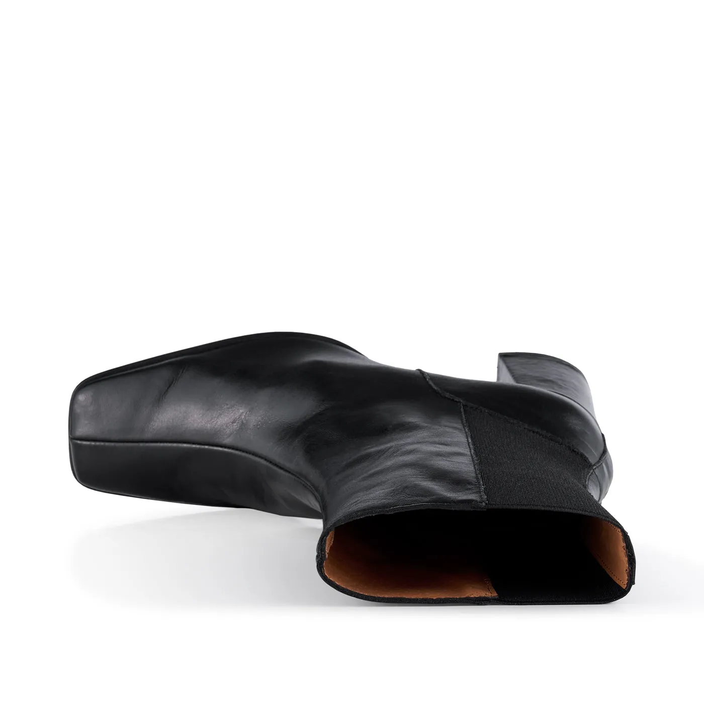 Agata chelsea boot leather - BLACK
