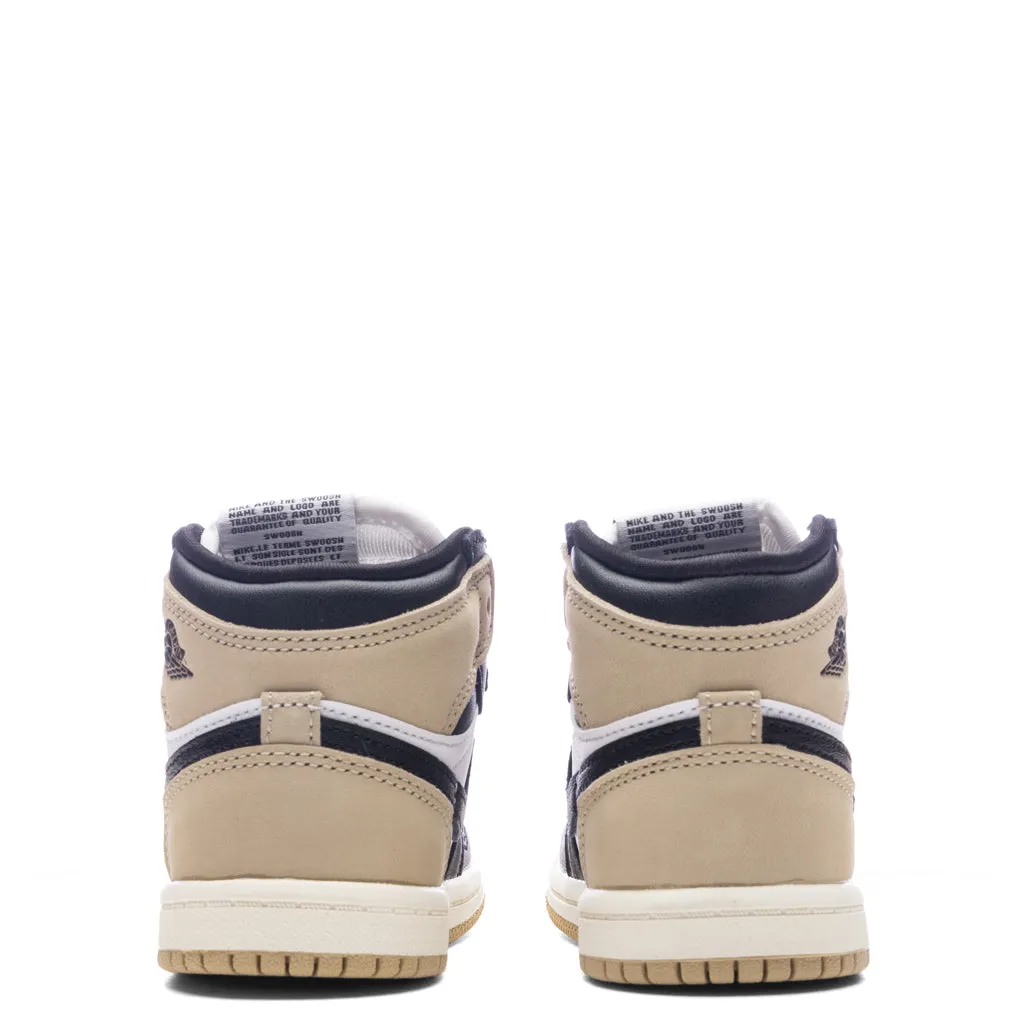 Air Jordan 1 Retro High OG (TD) - Black/Legend MD Brown/White