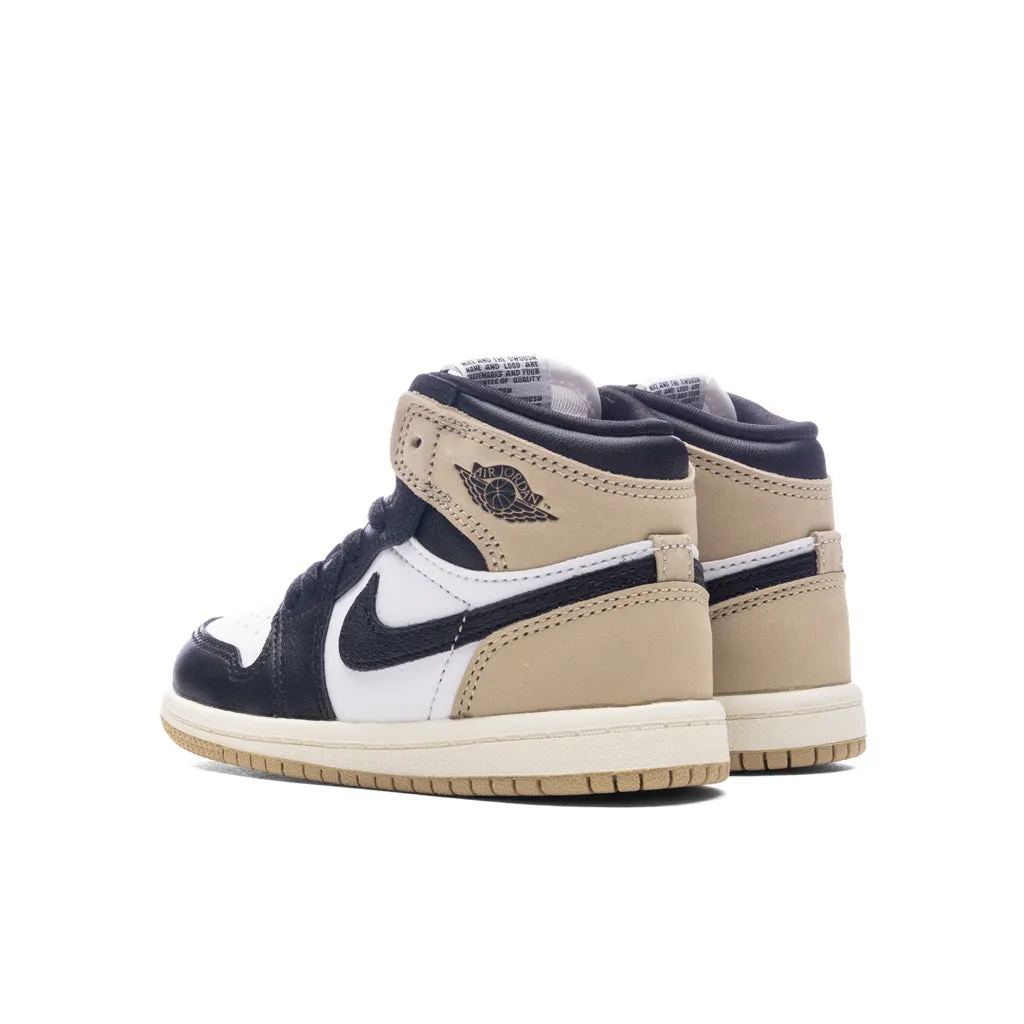 Air Jordan 1 Retro High OG (TD) - Black/Legend MD Brown/White