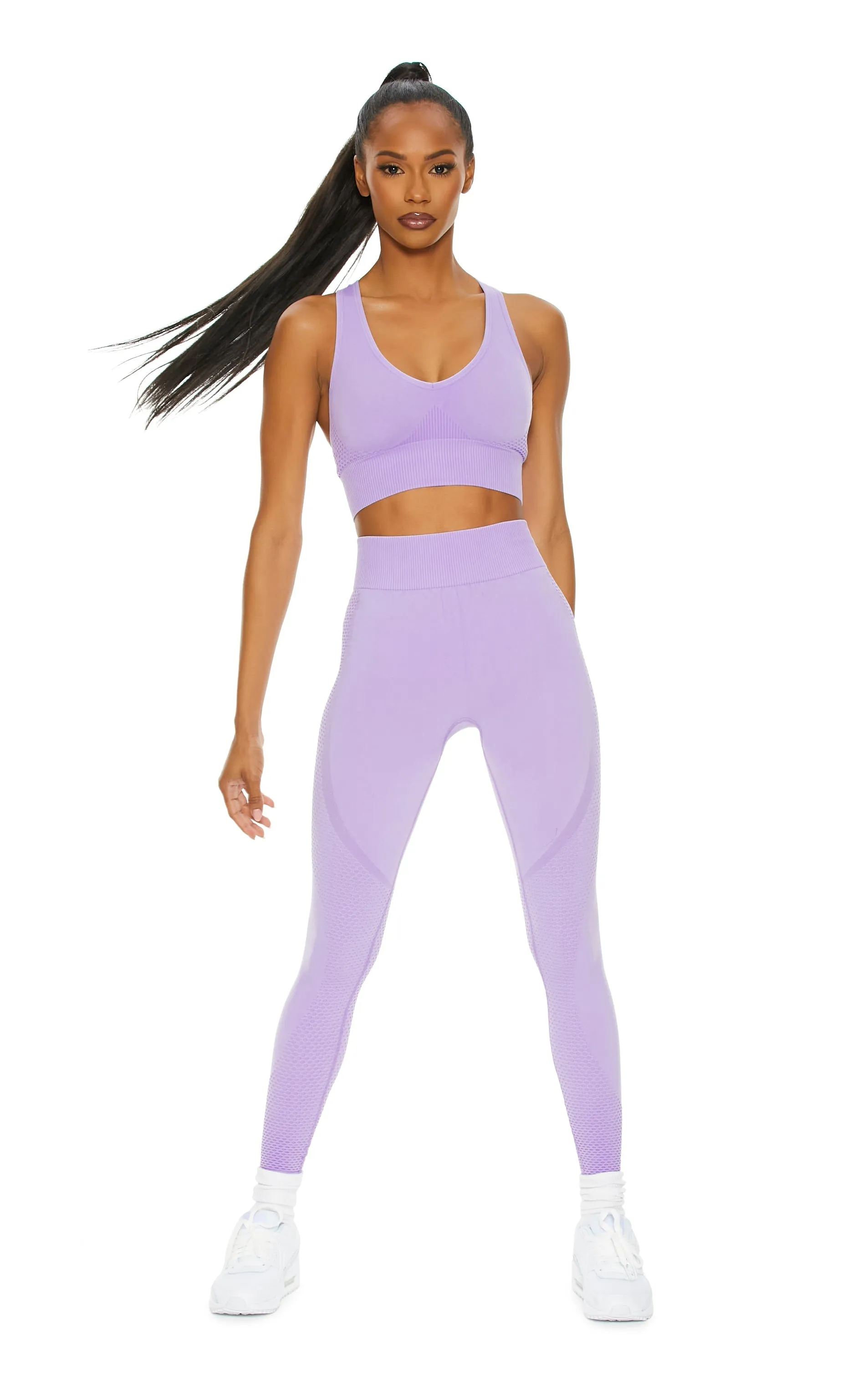 Always Ready Sculpted Seamless Honeycomb High-Waist Leggings | Lilac
