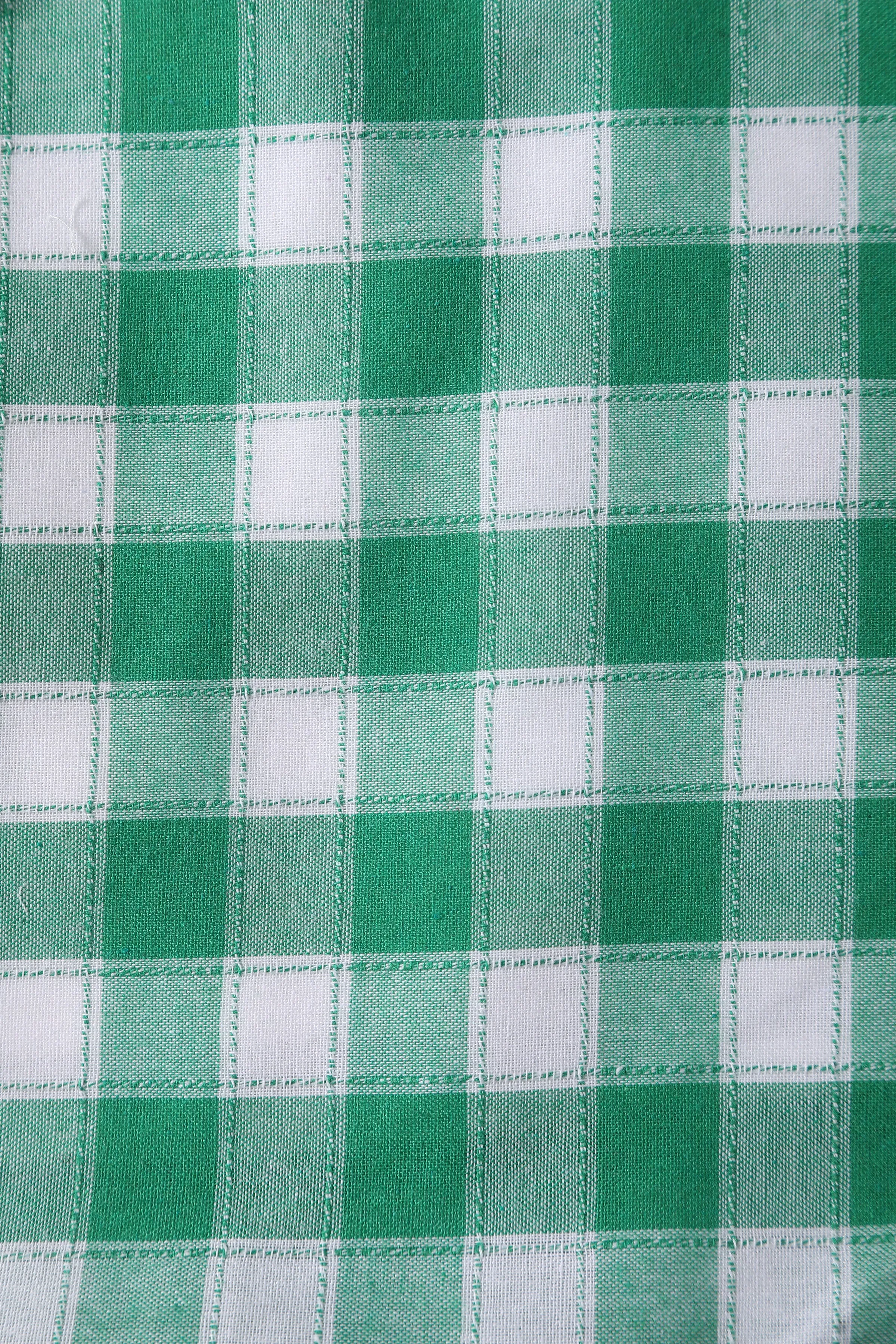 Amanda Green & White Check Swing Dress