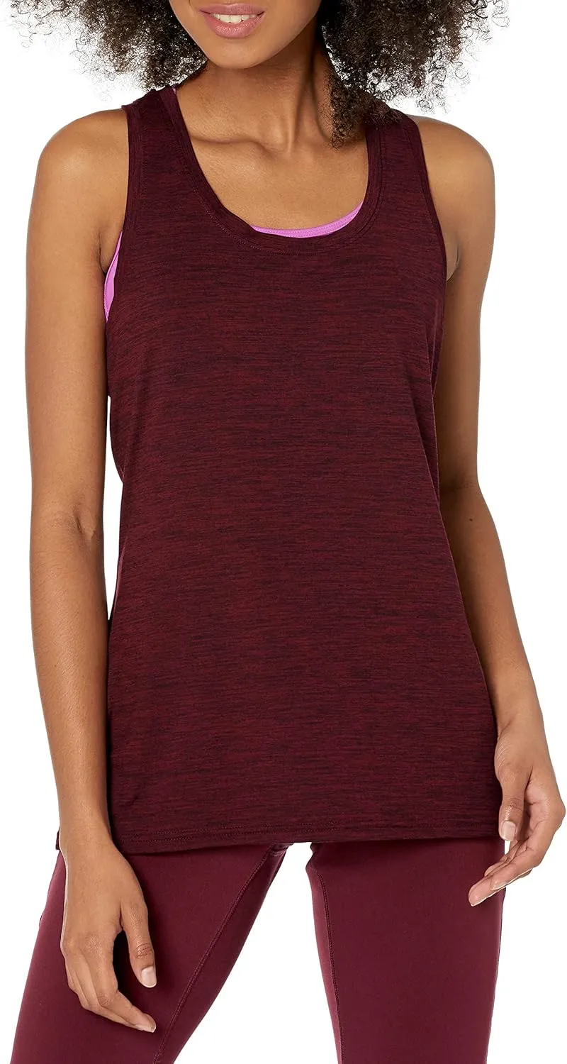 Amazon Essentials Women's Active Quick Dry Tech Stretch Racerback Tank Top (Available in Plus Size), Multipacks