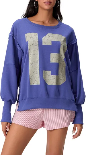 Amiblvowa Women Y2K Oversized Vintage Graphic Sweatshirt Long Sleeve Crewneck Relaxed Sweater Jacket Loose Fit Pullover Tops