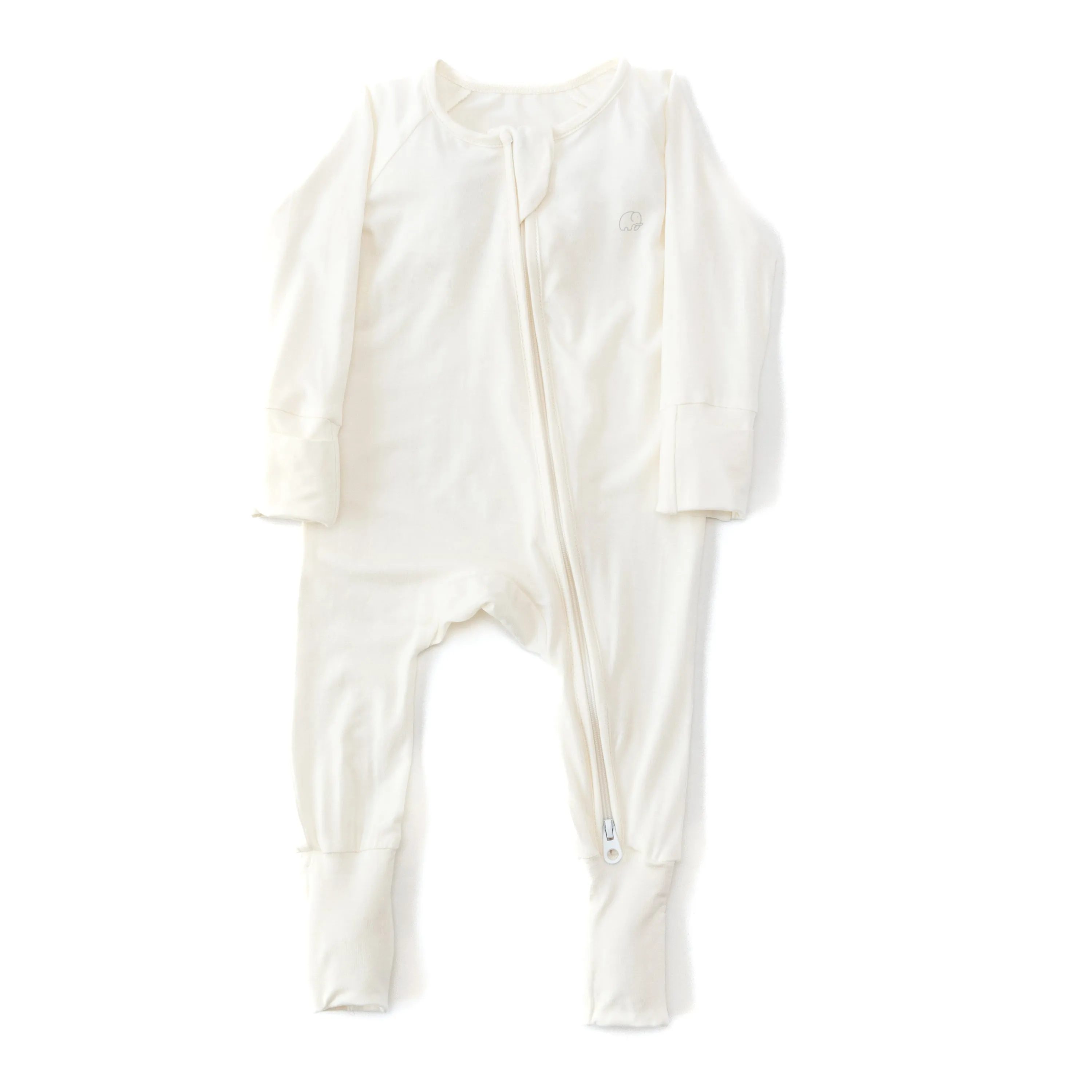 Anvi Baby Organic Zipper Romper- Daisy White