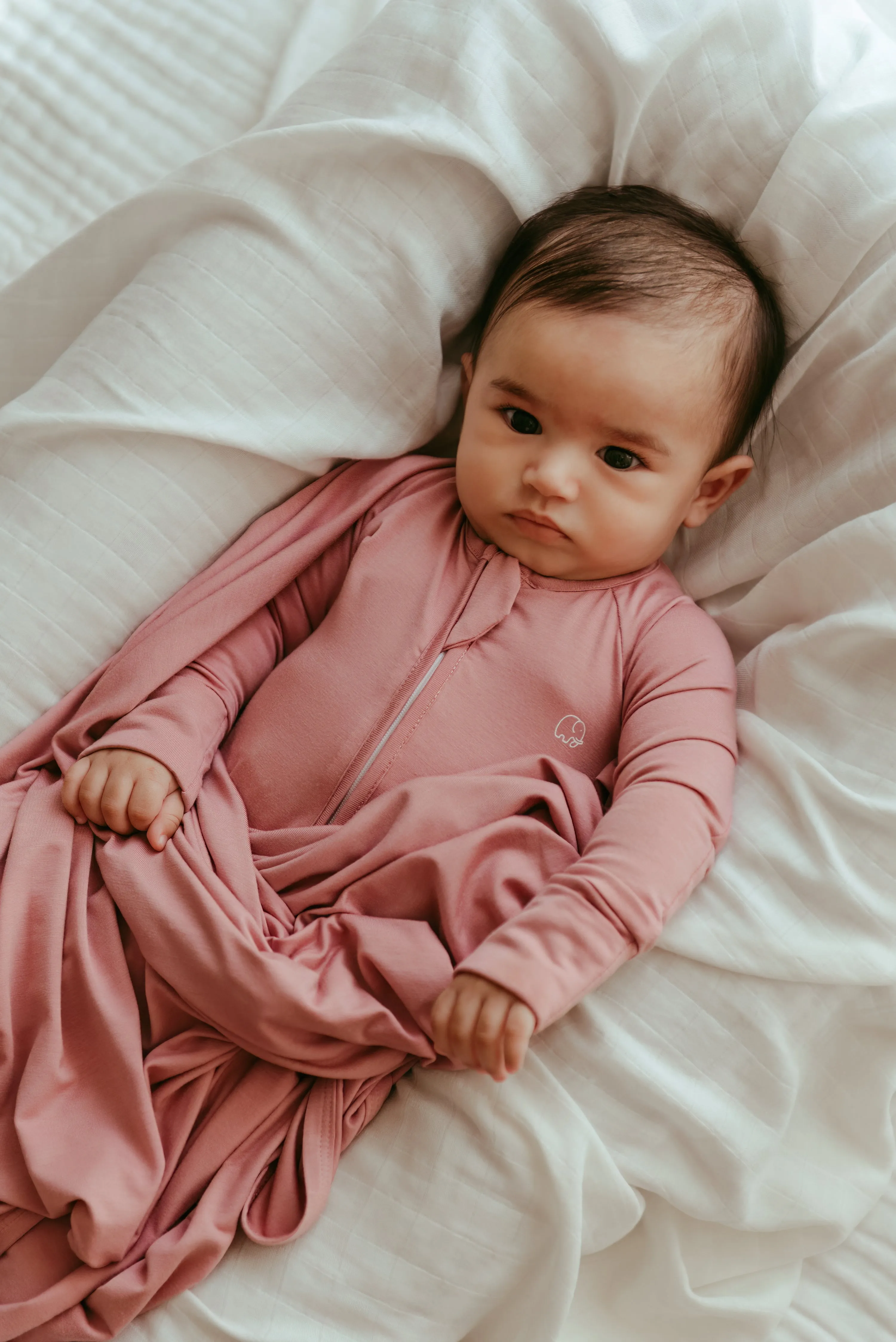 Anvi Baby Organic Zipper Romper- Lilac