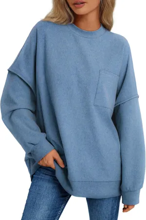AUTOMET Womens Oversized Sweatshirts Long Sleeve Crewneck Shirts Comfy Sweaters Tops Fall Outfits Fashion Winter Clothes 2024
