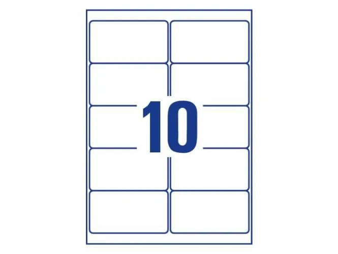 Avery® Crystal Clear Labels, 96 x 50.8 mm, [Pack of 25] 250 Lables