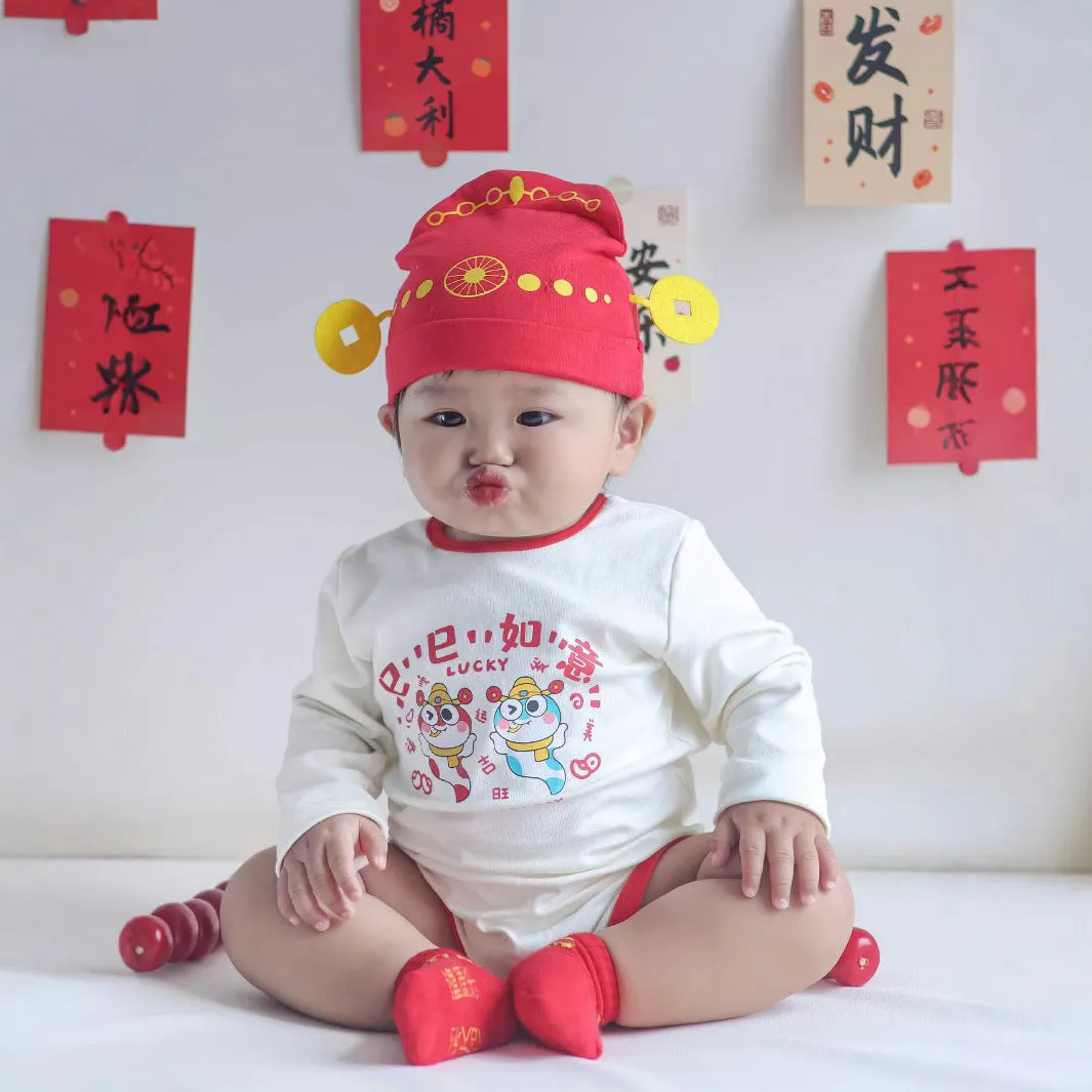Baby Year of the Snake Long Sleeve 2-piece Romper Set