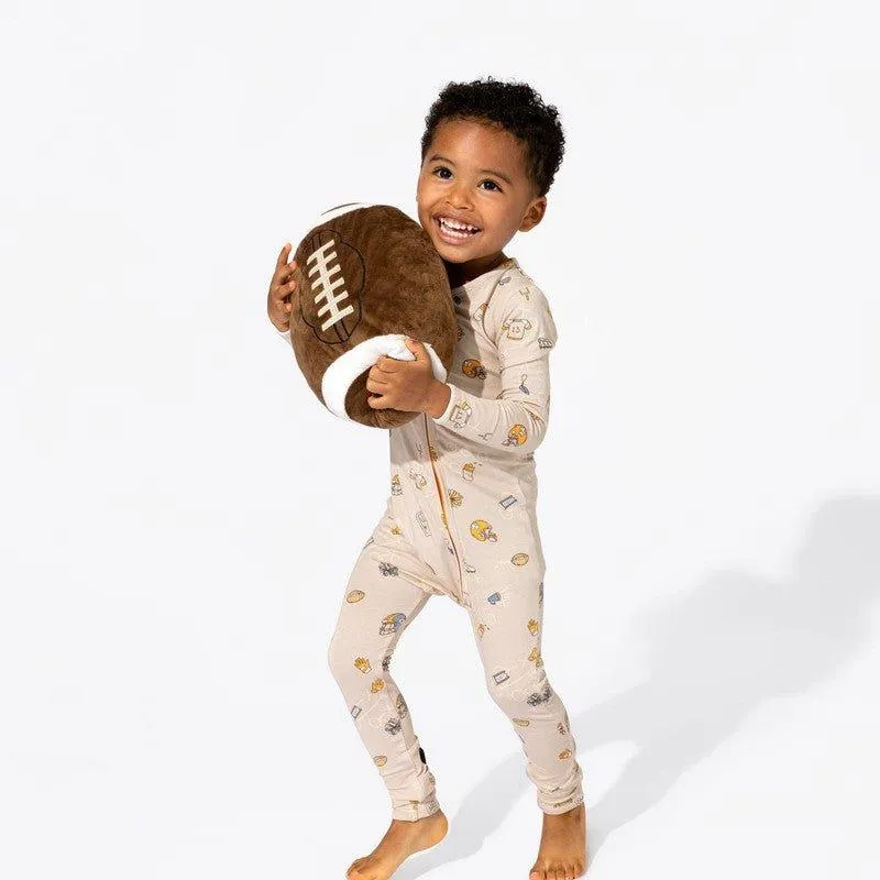 Bamboo Convertible Footie Romper - Football