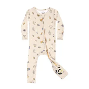 Bamboo Convertible Footie Romper - Football