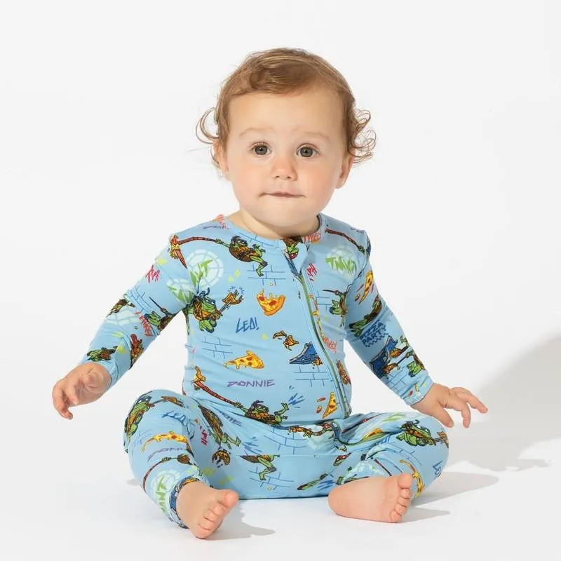 Bamboo Convertible Footie Romper - Teenage Mutant Ninja Turtles Pizza