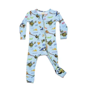 Bamboo Convertible Footie Romper - Teenage Mutant Ninja Turtles Pizza