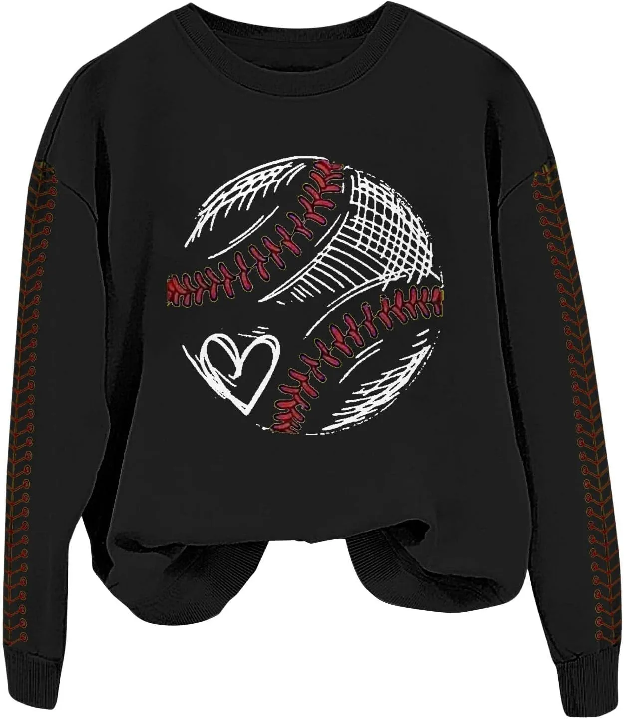 Baseball Sweatshirt for Womens 2025 Long Sleeve Comfy Baseball Shirts Softball Crewneck Graphic Pullover Top