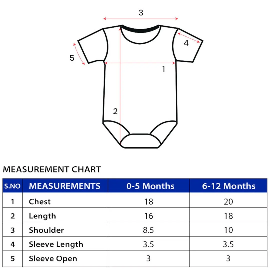 Basics Short Sleeve Half Romper for Newborn Baby Boys & Baby Girls