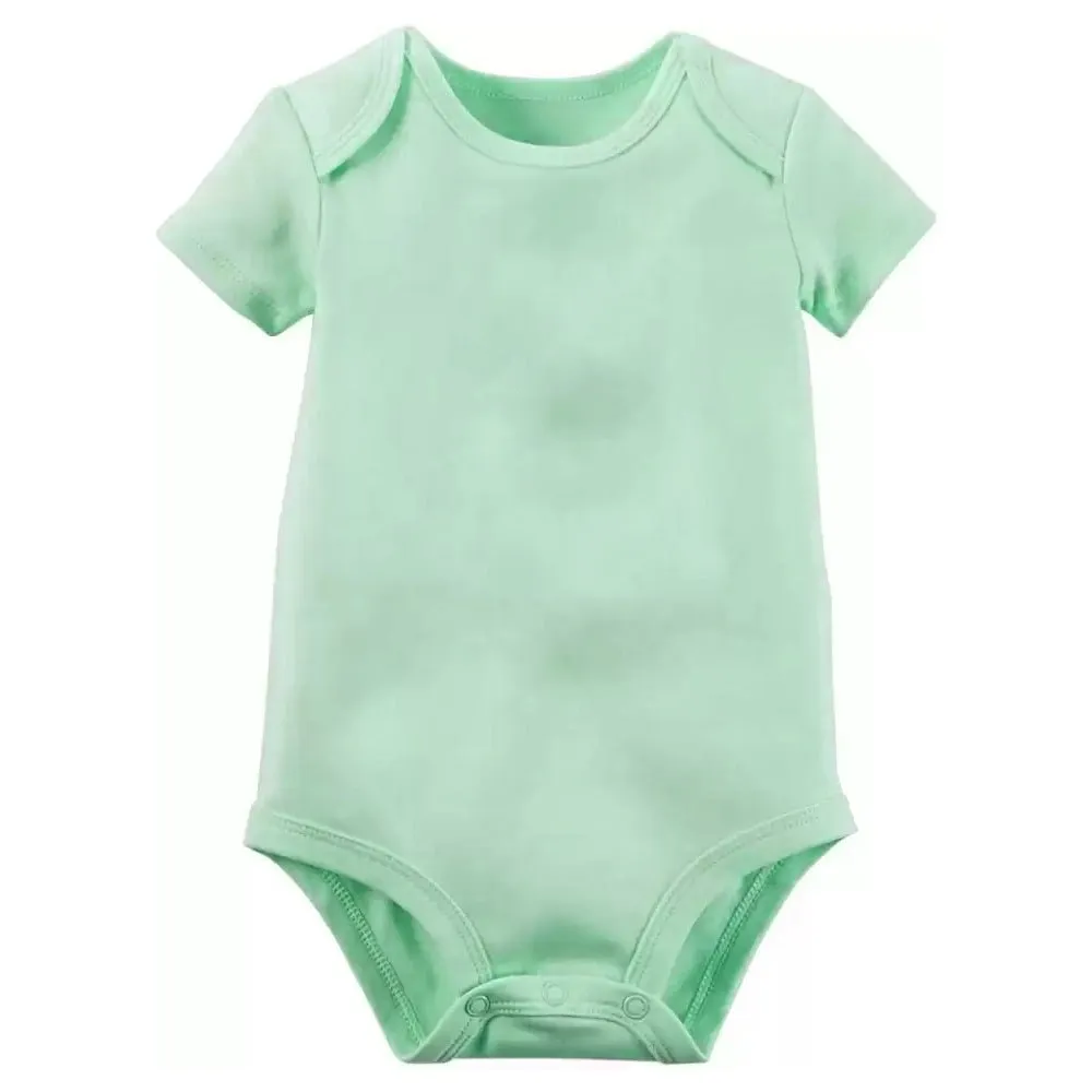 Basics Short Sleeve Half Romper for Newborn Baby Boys & Baby Girls