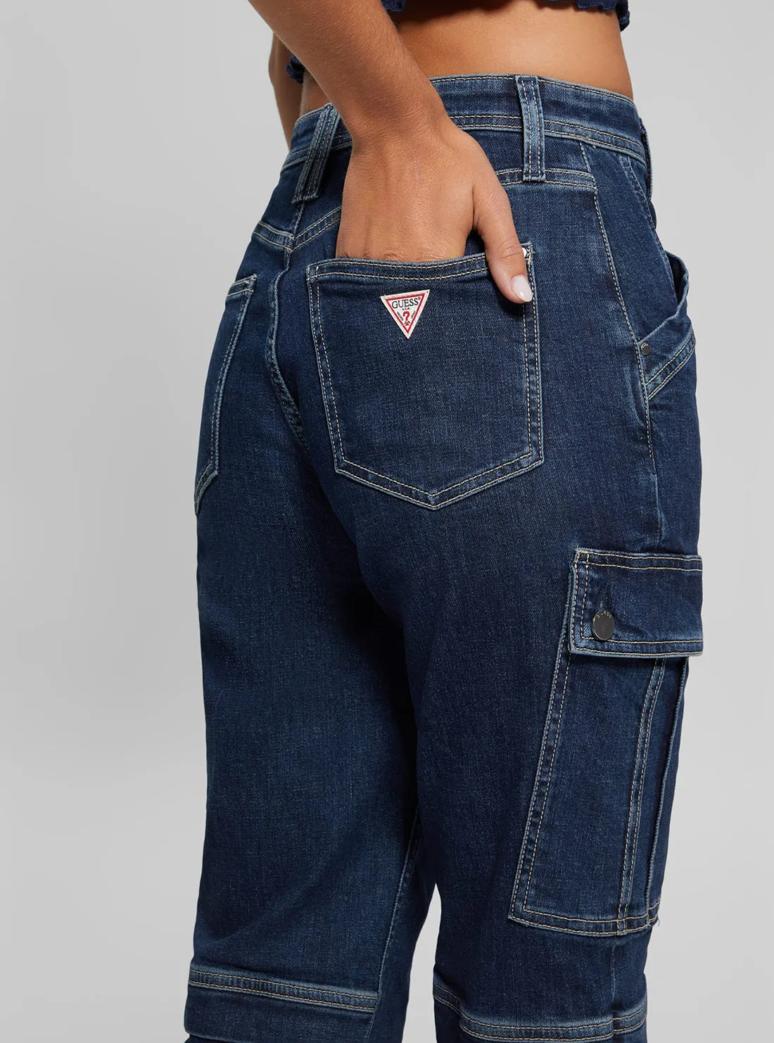 Blue 80s Cargo Pants