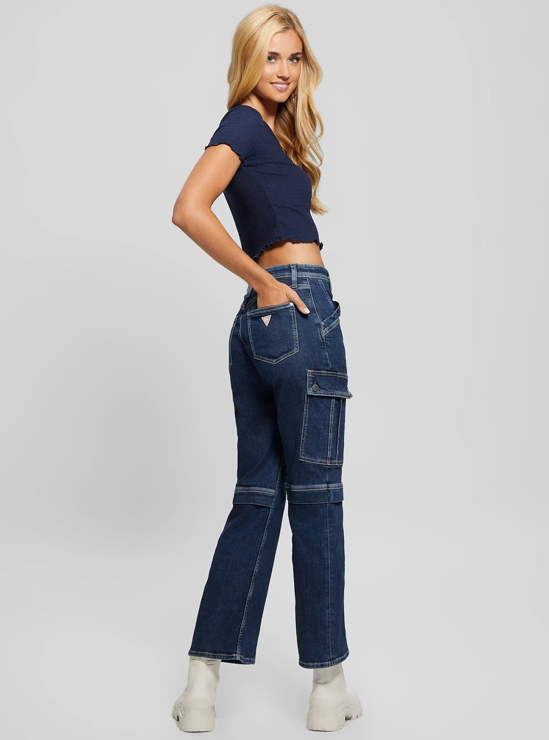 Blue 80s Cargo Pants