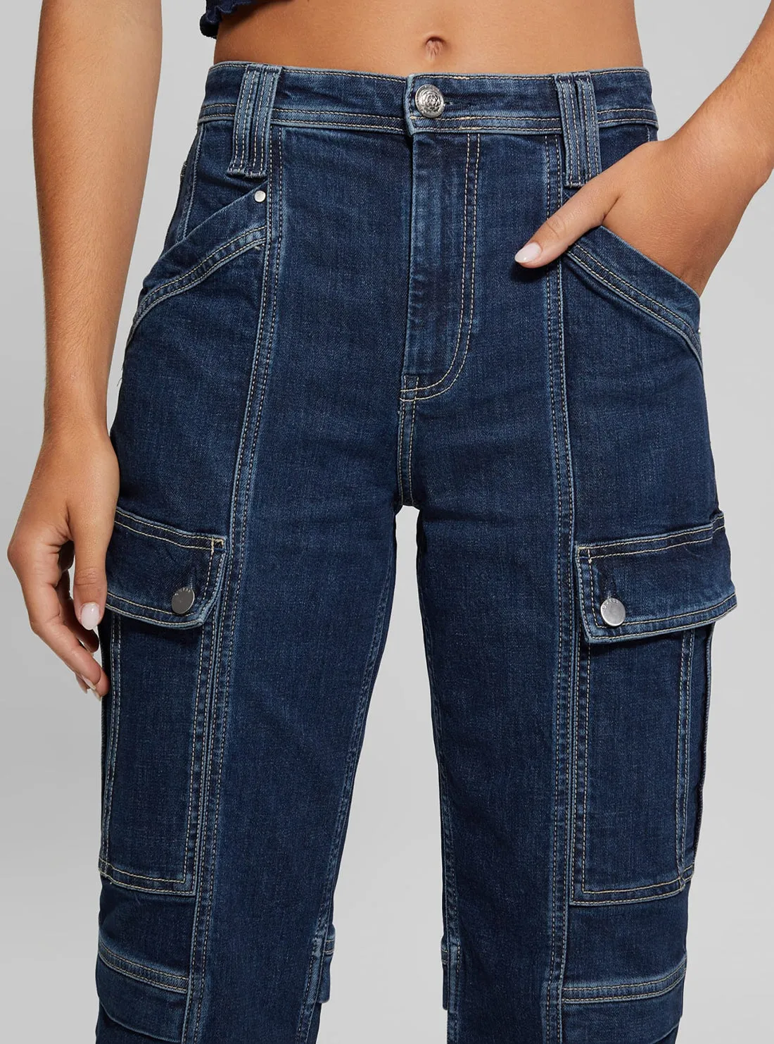 Blue 80s Cargo Pants