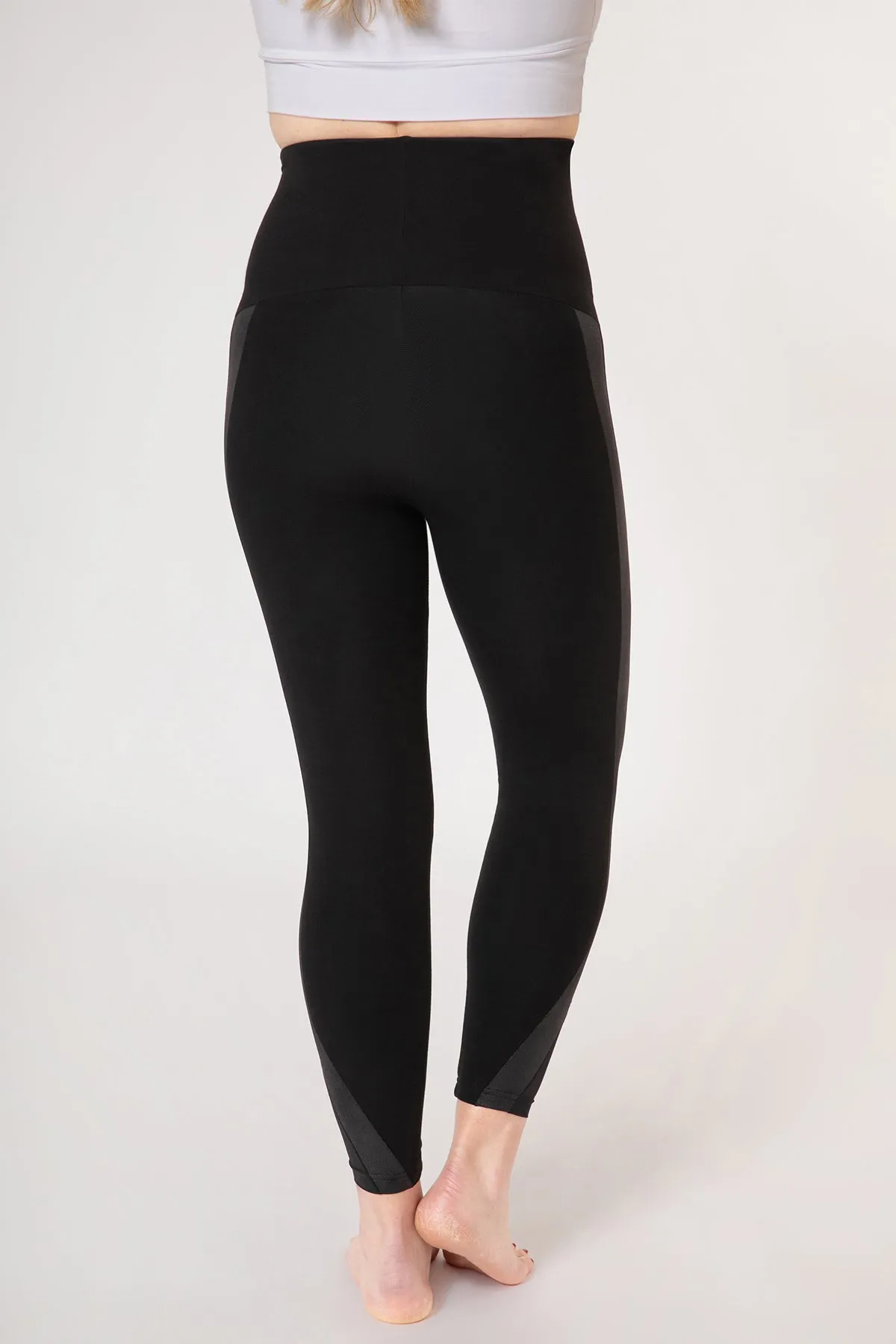 Body Sculpt Tummy Control High Waist Panel Leggings Black