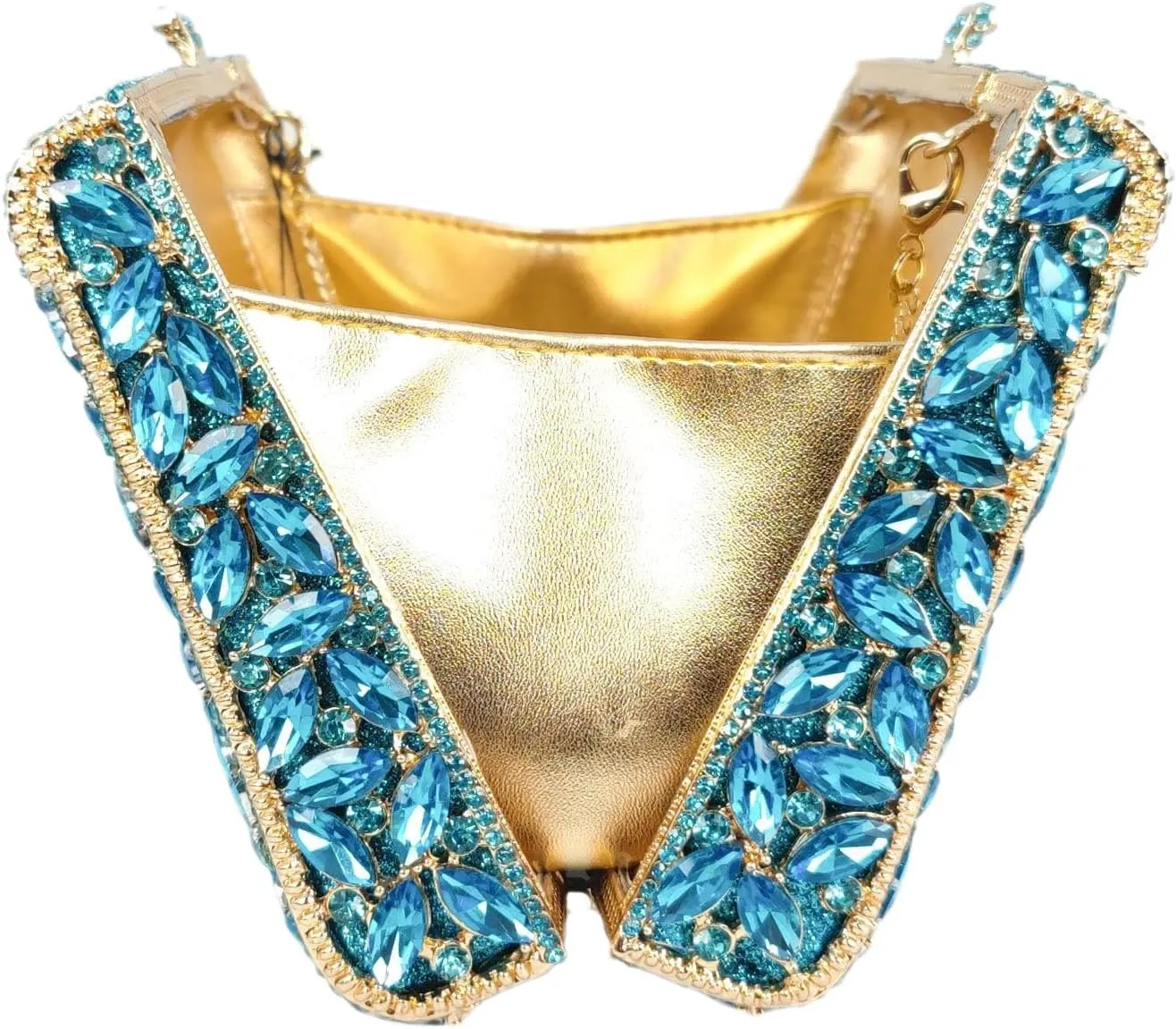 Boutique De FGG Crystal Clutch Purse for Women Formal Evening Handbags Rhinestone Clutch Bag Wedding Party Handbags,Mini
