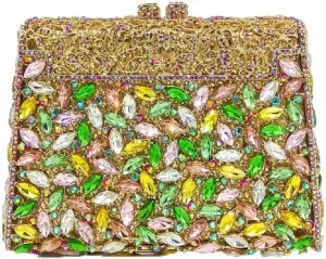 Boutique De FGG Crystal Clutch Purse for Women Formal Evening Handbags Rhinestone Clutch Bag Wedding Party Handbags,Mini