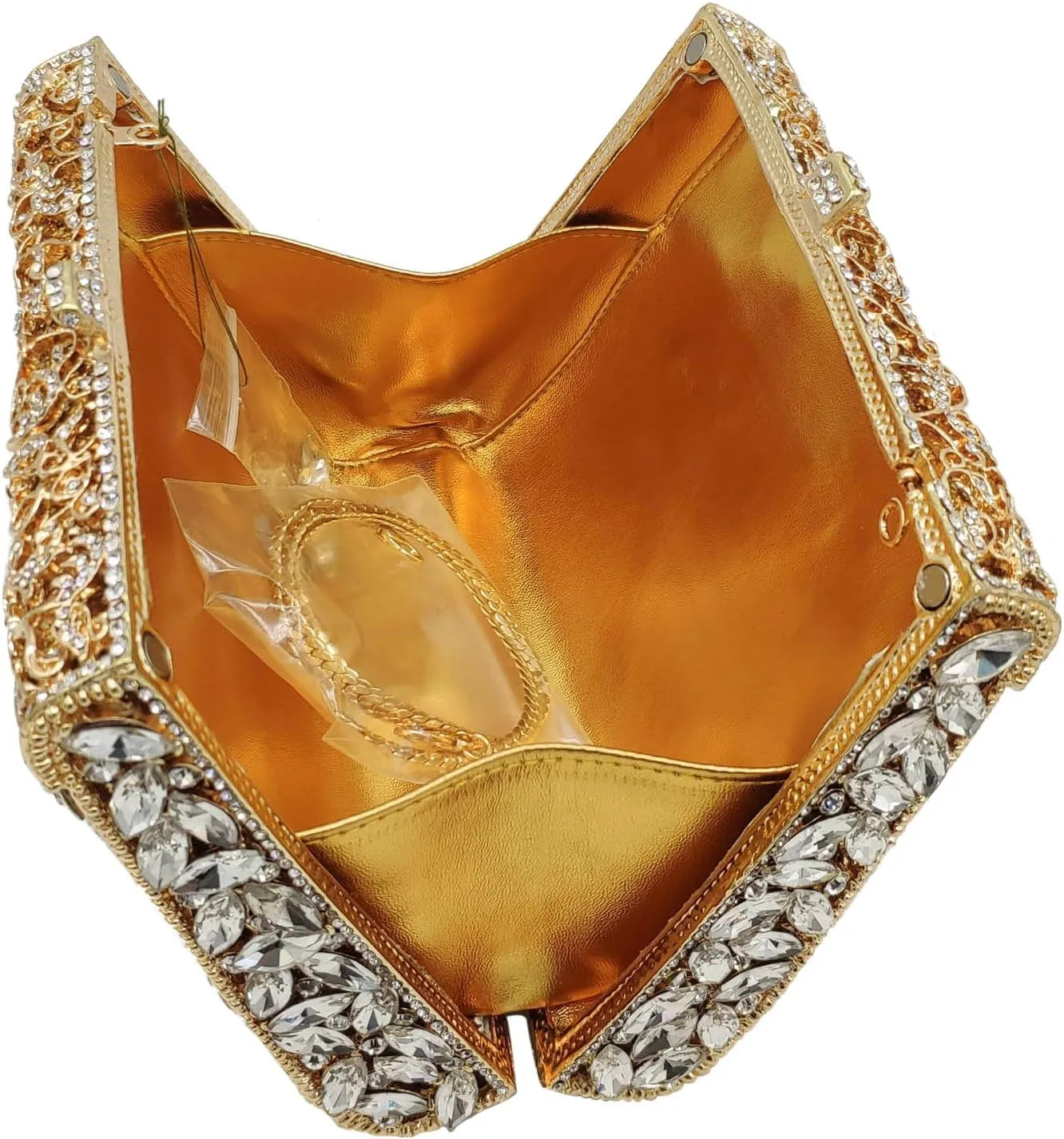 Boutique De FGG Crystal Clutch Purse for Women Formal Evening Handbags Rhinestone Clutch Bag Wedding Party Handbags,Mini