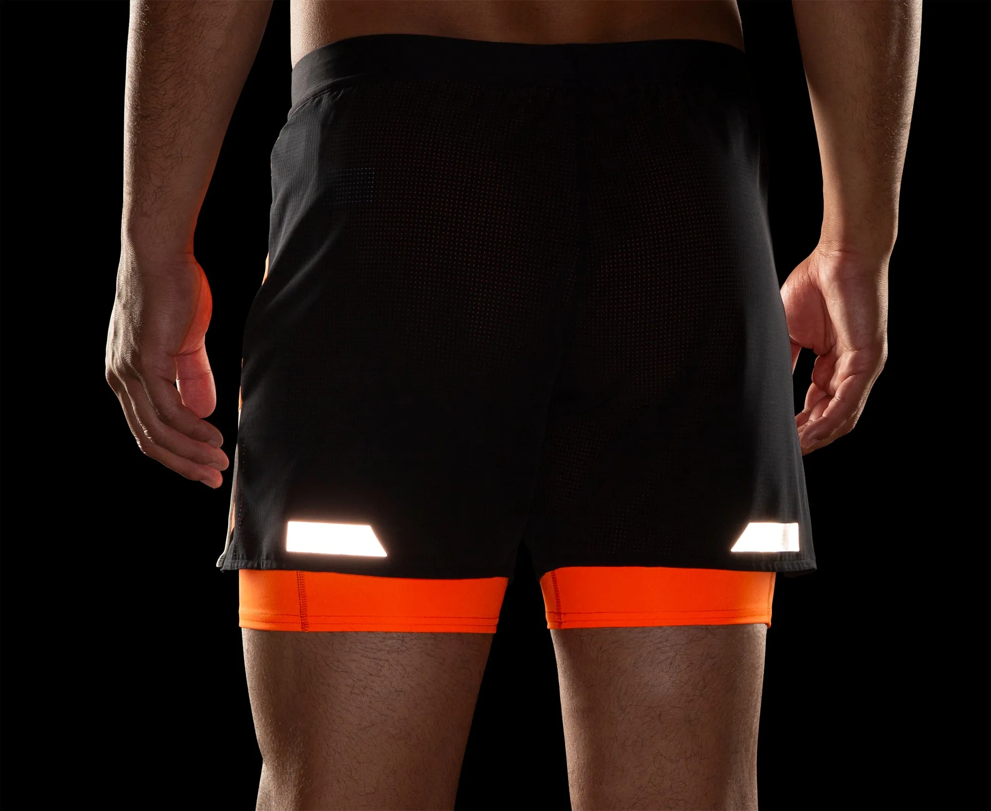 Brooks Run Visible 2.0 2 In 1 Mens Running Shorts - Black