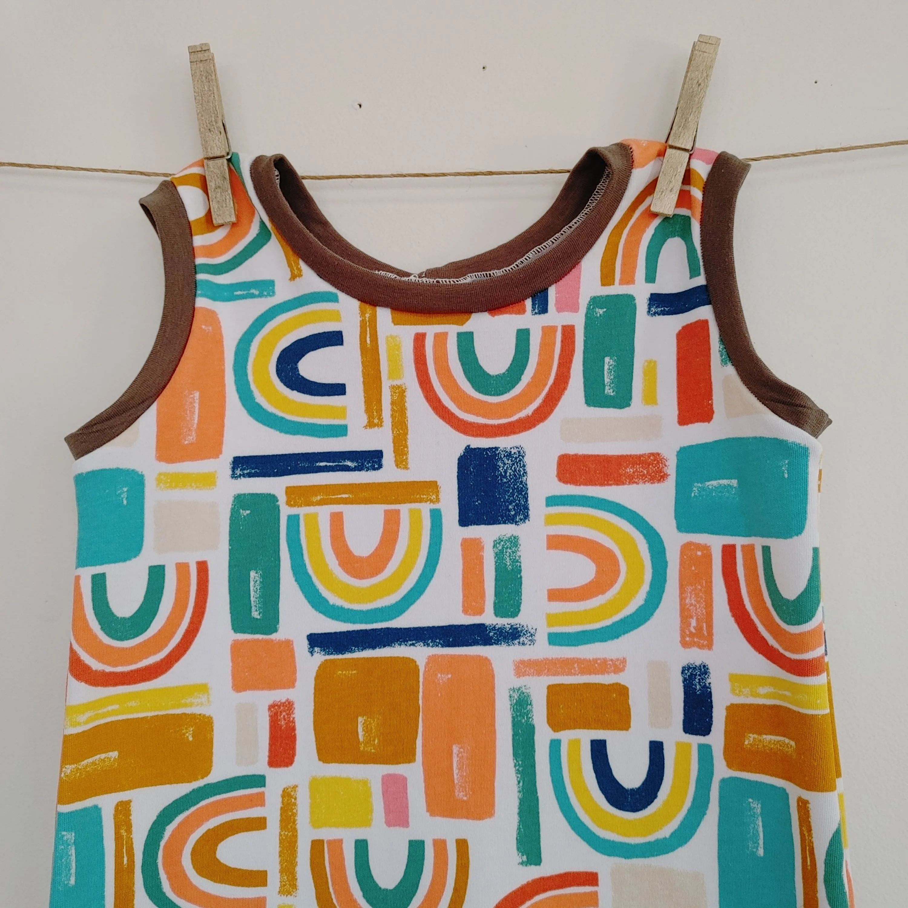 Building Blocks / Taupe Romper