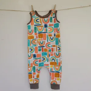 Building Blocks / Taupe Romper