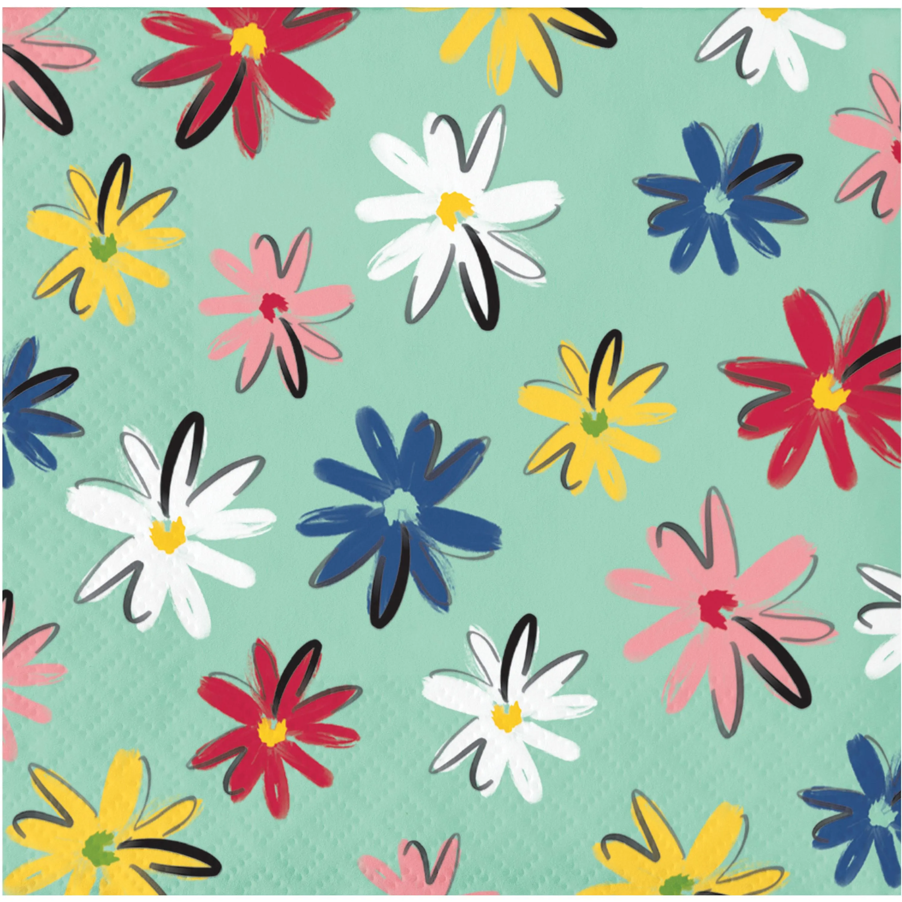 Bulk Bountiful Blooms 24ct 2ply Beverage Napkin (288 per Case)