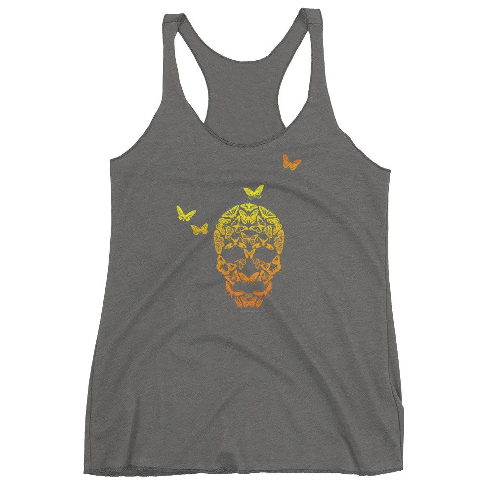 Butterfly Skull Racerback Tank Top