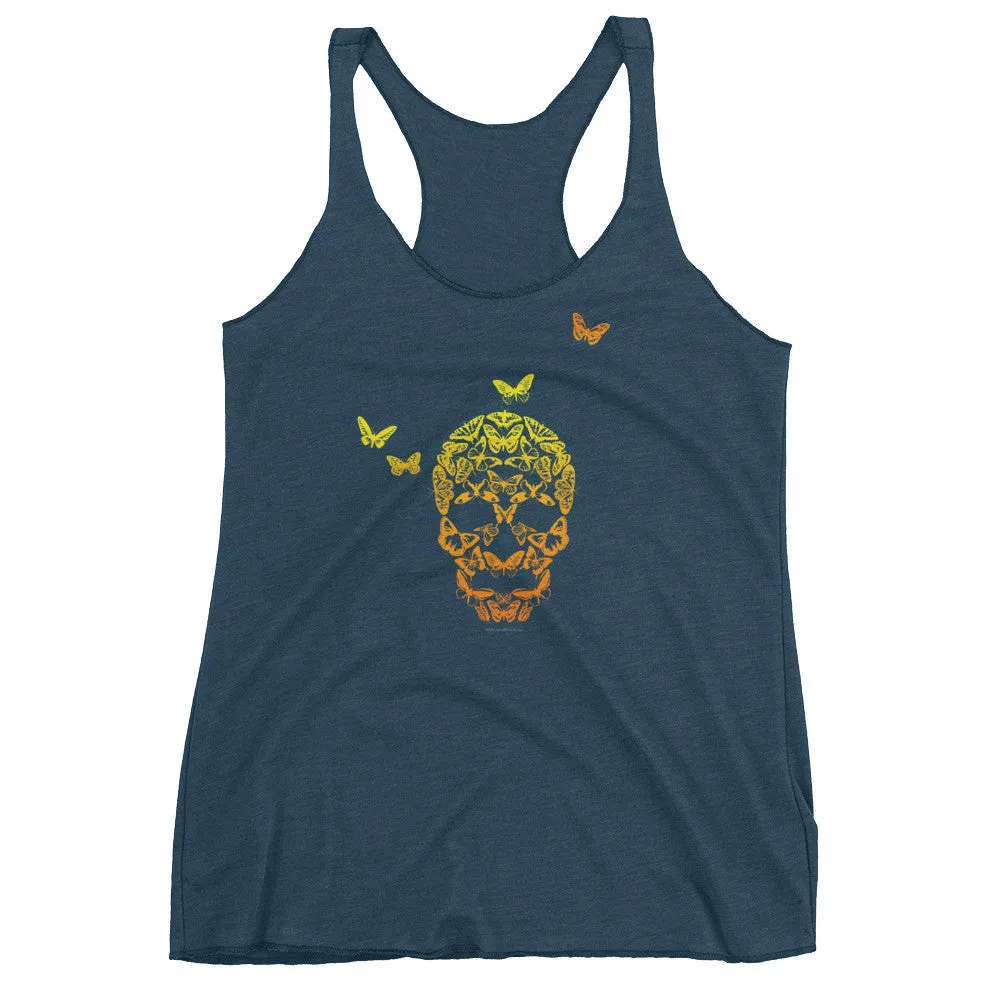 Butterfly Skull Racerback Tank Top