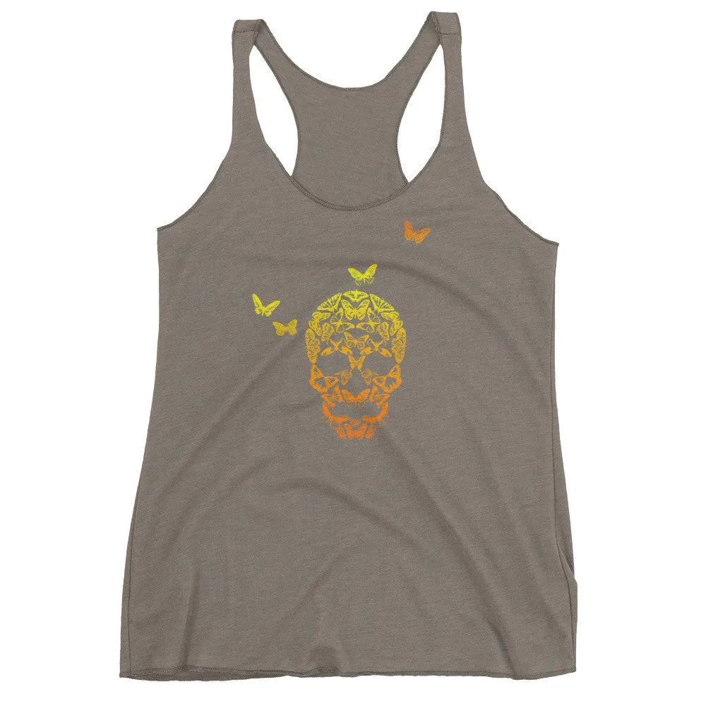 Butterfly Skull Racerback Tank Top
