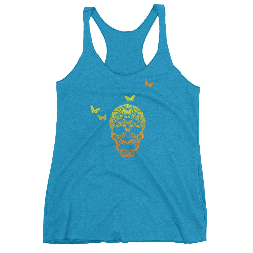 Butterfly Skull Racerback Tank Top