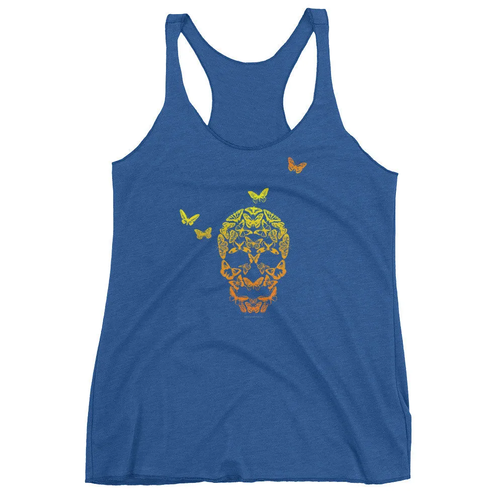 Butterfly Skull Racerback Tank Top