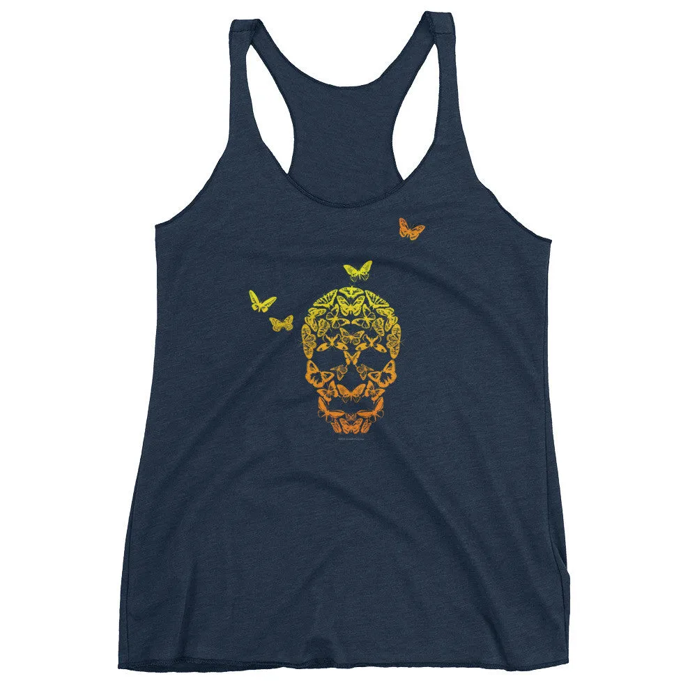 Butterfly Skull Racerback Tank Top