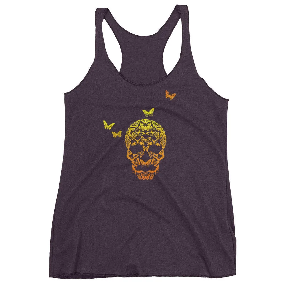 Butterfly Skull Racerback Tank Top
