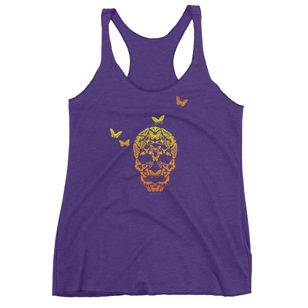 Butterfly Skull Racerback Tank Top