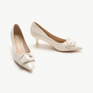 C Buckle Kitten Heel Women Pumps
