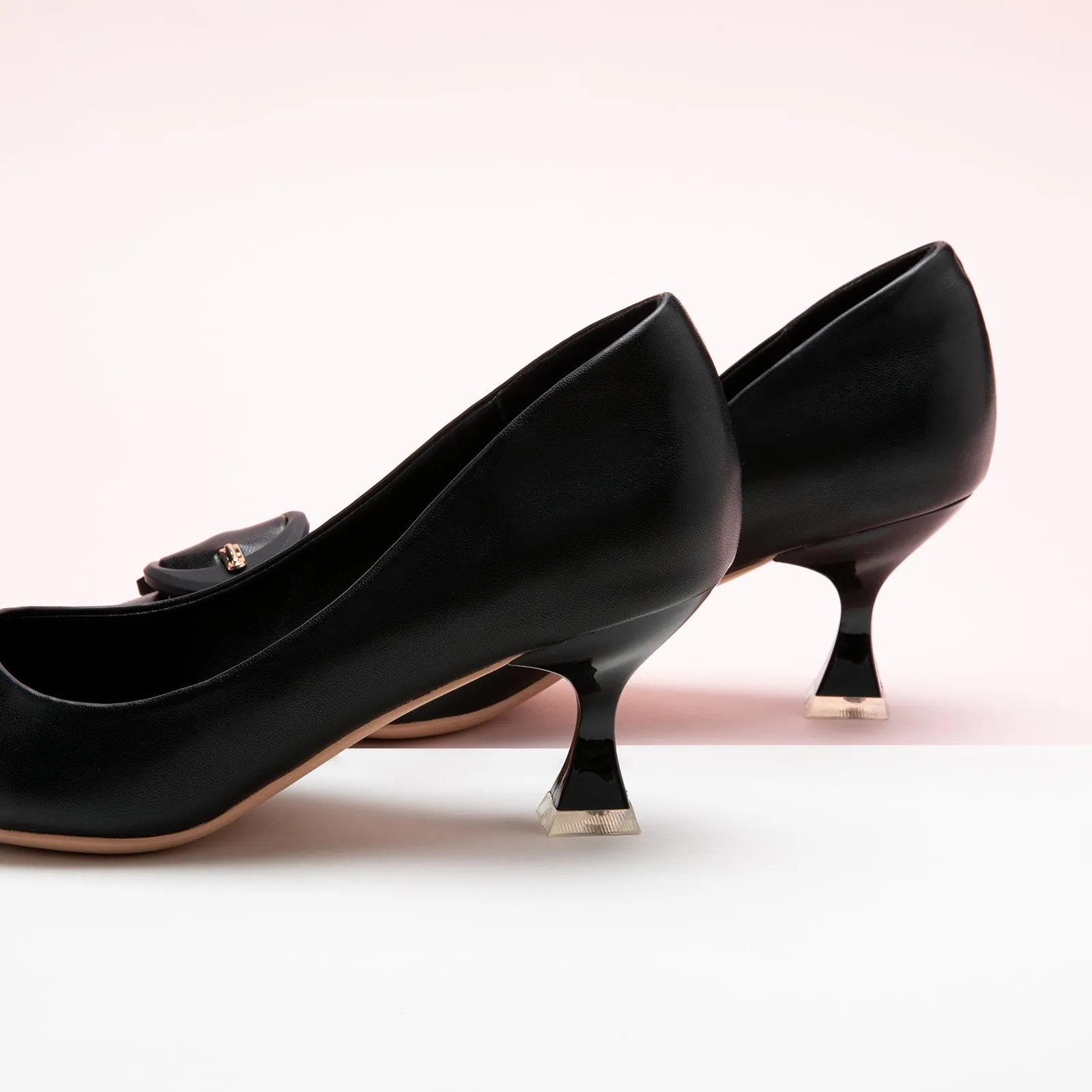 C Buckle Kitten Heel Women Pumps